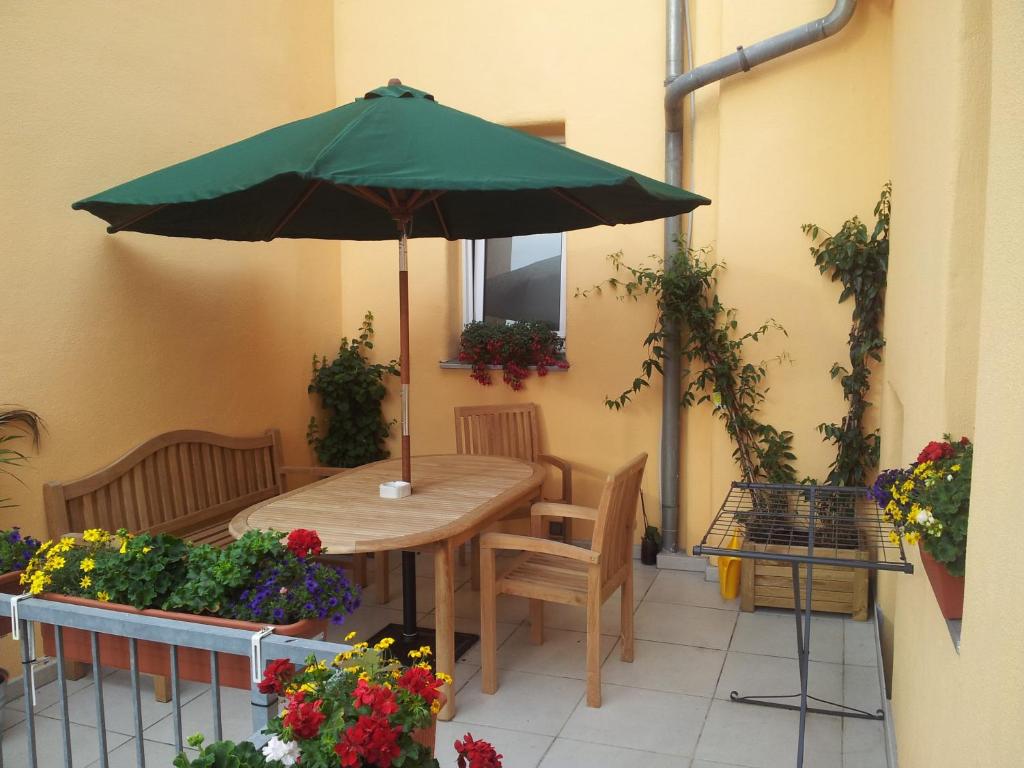 Patio nebo venkovní prostory v ubytování Am Spittlerturm