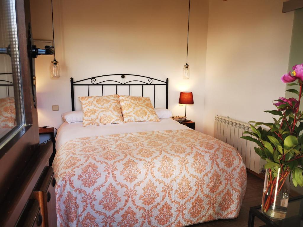 Cama o camas de una habitación en Huerto San Antonio