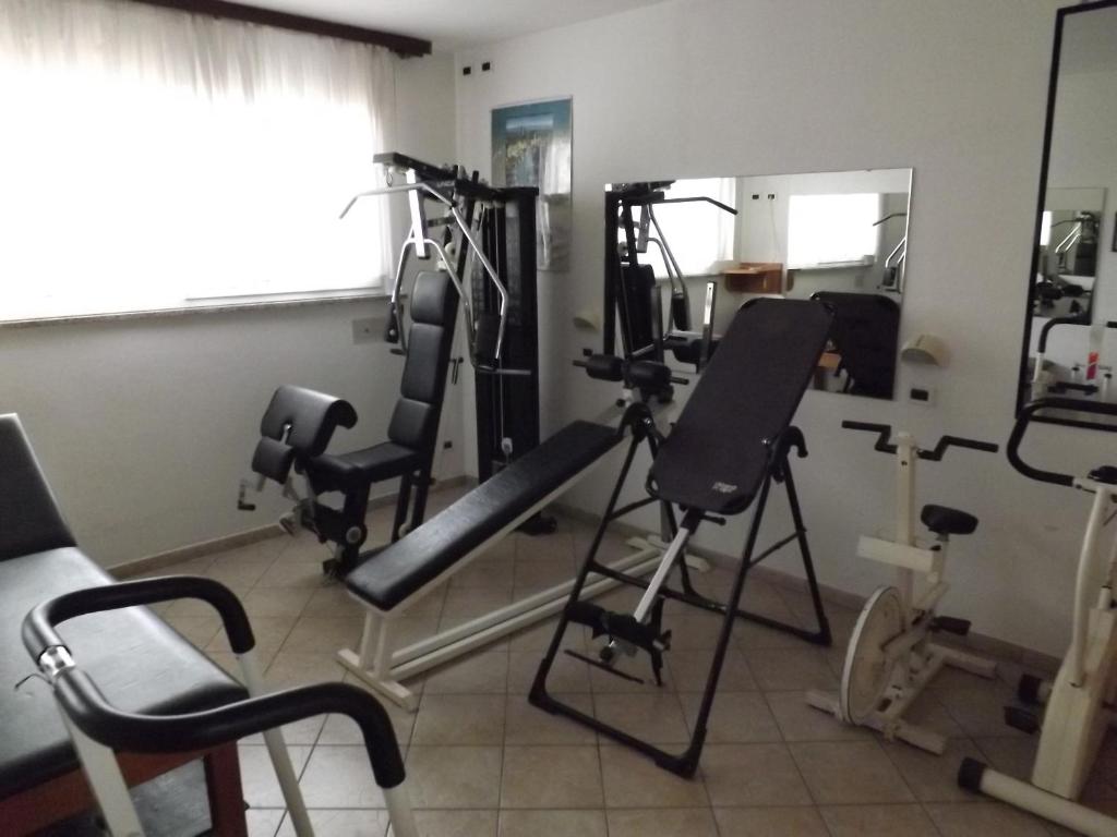 Fitness centrum a/nebo fitness zařízení v ubytování Hotel Walter