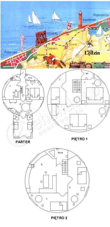 Windmill vacation home in Ledzin near Baltic Sea - Six-Bedroom House (mill)