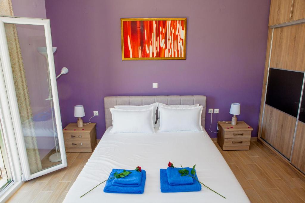 Postel nebo postele na pokoji v ubytování FilipposResort