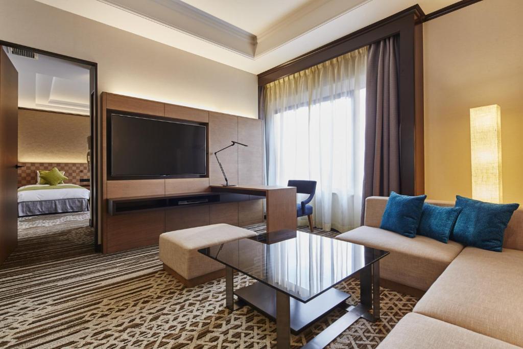 TV a/nebo společenská místnost v ubytování Hotel Nikko Tachikawa Tokyo