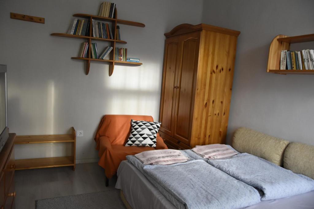 Posteľ alebo postele v izbe v ubytovaní Dobay Apartman Gyula