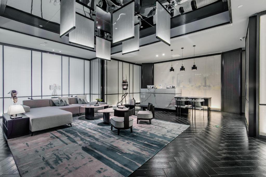 Posezení v ubytování Qingdao Treasure Hotel
