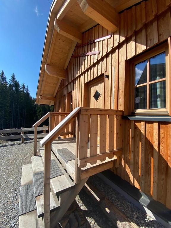 Balkón nebo terasa v ubytování Skihütte