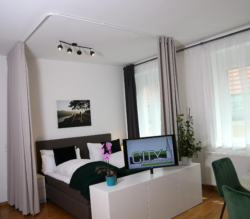 TV a/nebo společenská místnost v ubytování City Appartements Villach