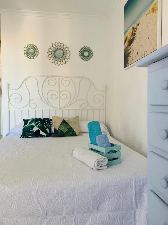 Postel nebo postele na pokoji v ubytování Estudio muy acogedor en Benalmádena