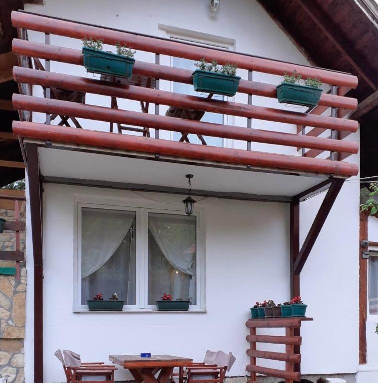 Balkón nebo terasa v ubytování Jefimija