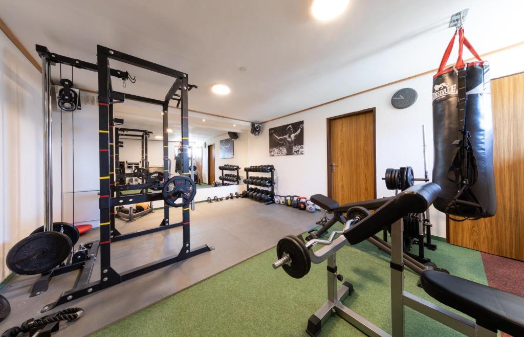 Fitness centrum a/nebo fitness zařízení v ubytování Alpenhof