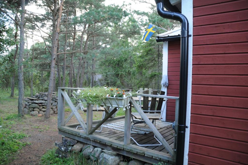 Zahrada ubytování Nickarve Gård Hejdeby