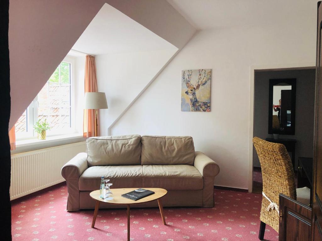 Posezení v ubytování Landhotel Gutshof im Oertzetal in Oldendorf, Südheide