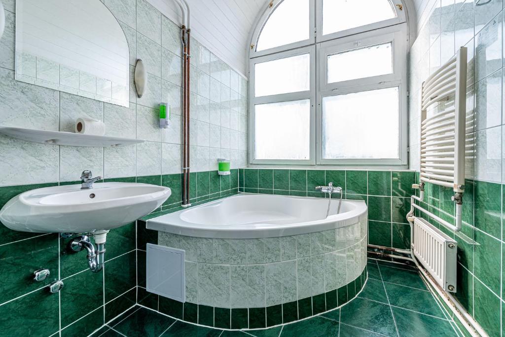 Kúpeľňa v ubytovaní Korona Panzió Budapest