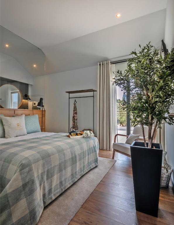 Uma cama ou camas num quarto em Quinta da Salada - Turismo Rural