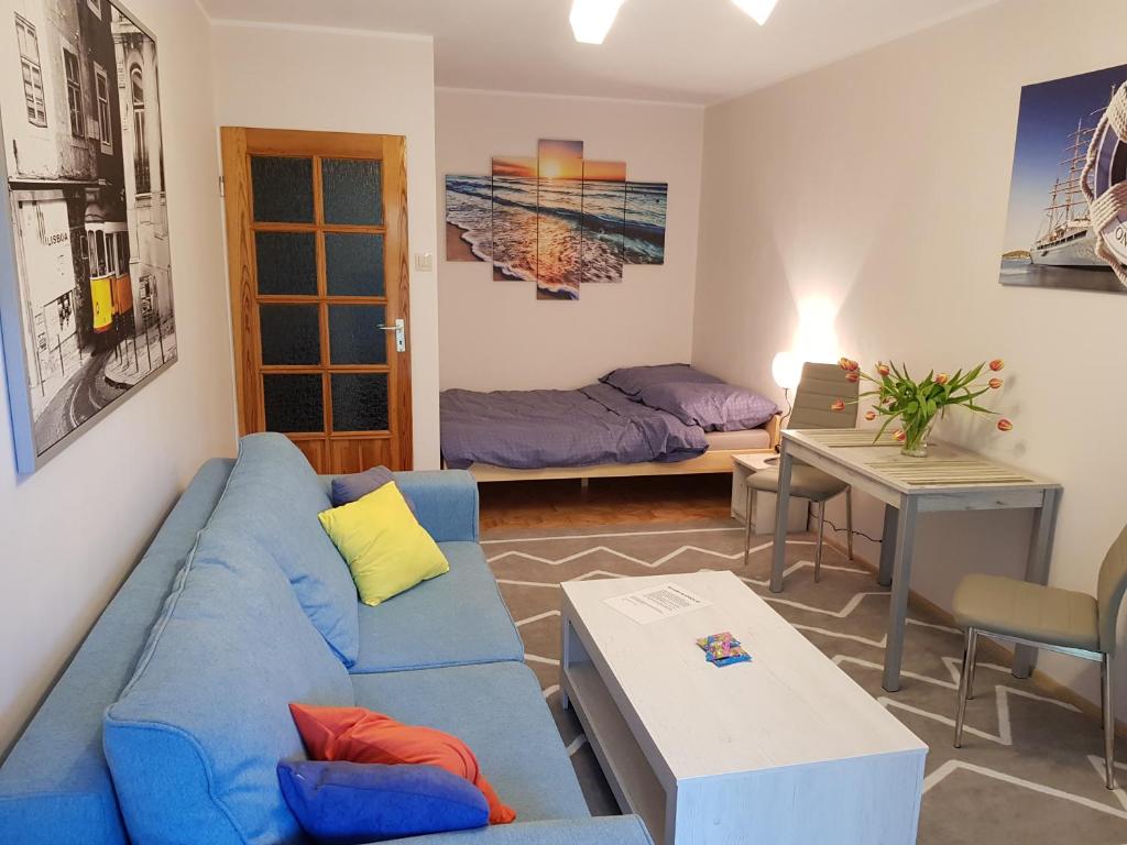 Гостиная зона в SoSopot Apartament przy Plaży -150m, 2-4 osoby, parking