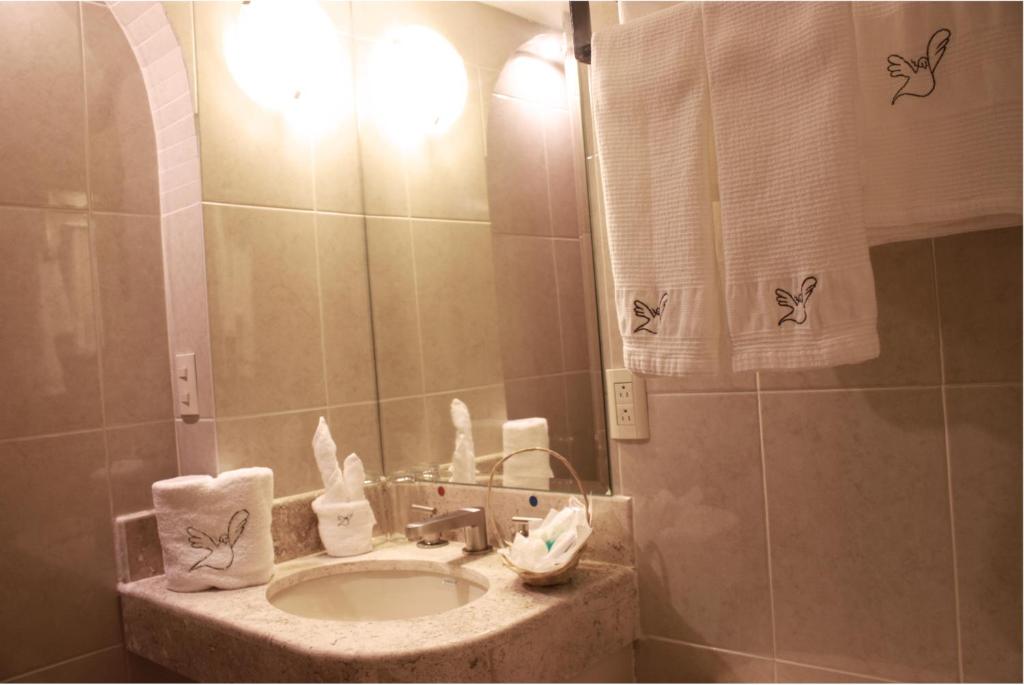 Koupelna v ubytování Hotel de la Paz