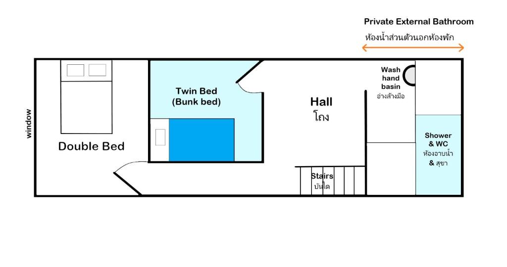 Půdorys ubytování Chan Cha La 99 Hostel