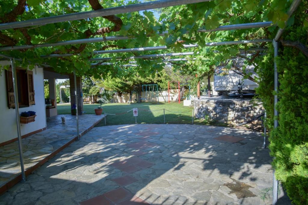 Zahrada ubytování Villa Eva Halkidiki