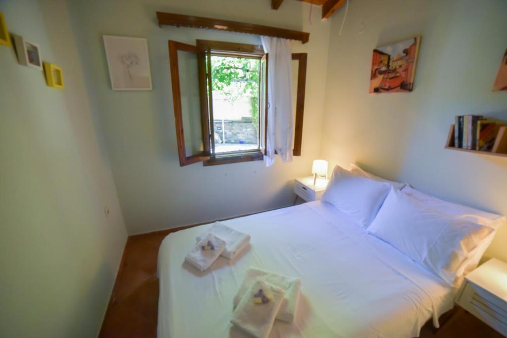 Postel nebo postele na pokoji v ubytování Villa Eva Halkidiki