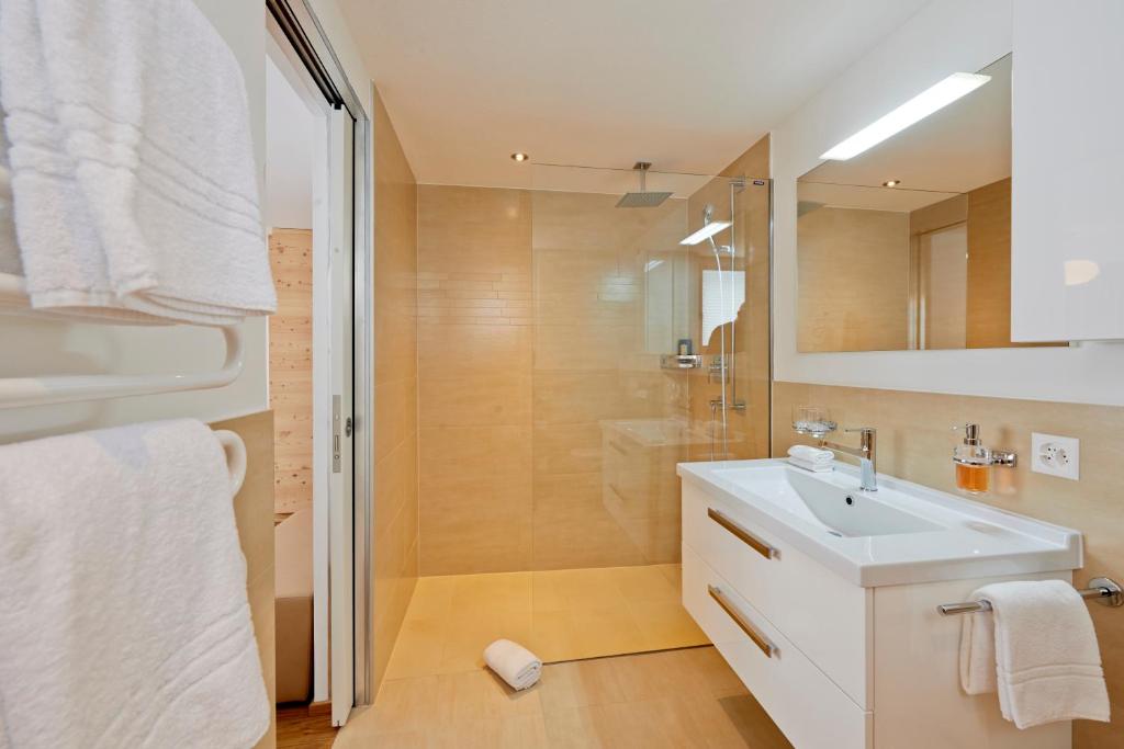 Koupelna v ubytování Welschen Apartments Hörnligrat