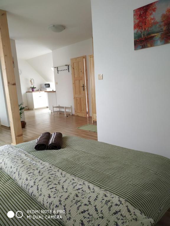 Postel nebo postele na pokoji v ubytování Ubytovani Ve stodole