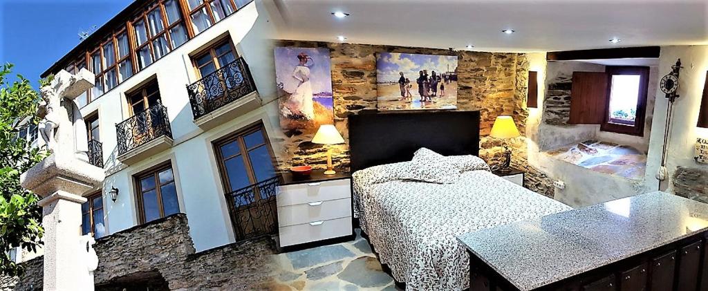 Säng eller sängar i ett rum på Casa Bracamonte