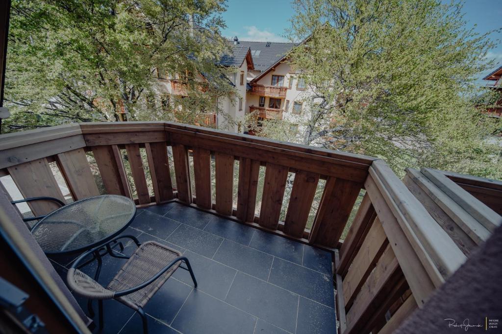 Balkón alebo terasa v ubytovaní Apartamenty Silence Górskie Zacisze