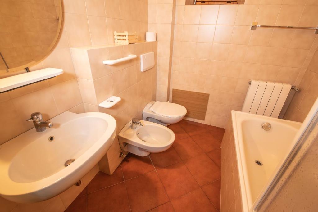 Koupelna v ubytování Chalet Felse
