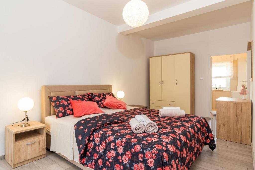 Postel nebo postele na pokoji v ubytování House Imela