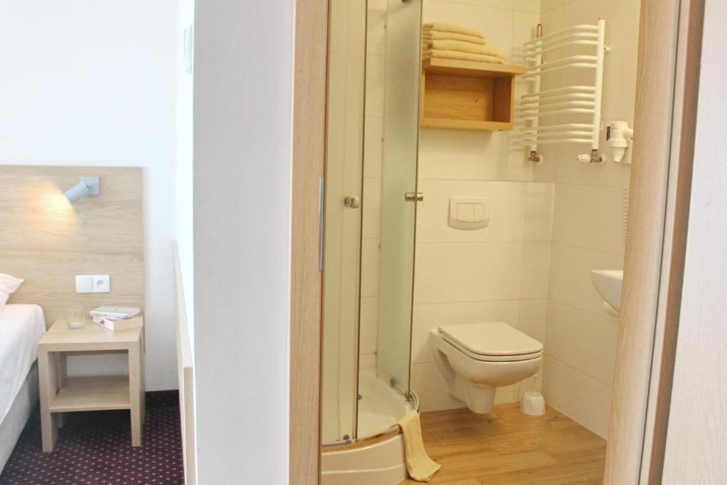 Kúpeľňa v ubytovaní Hotel Huszcza