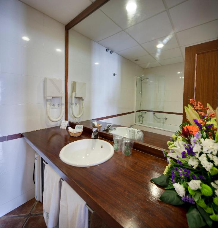 Koupelna v ubytování Hotel Albarracín