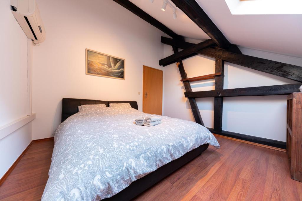 Postel nebo postele na pokoji v ubytování Burer Millen, Born Mühle