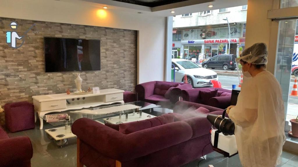 A seating area at Cmr Aydogan Hotel