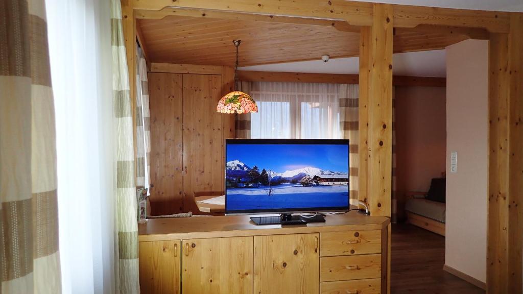 TV a/nebo společenská místnost v ubytování Frühstückshotel Margret