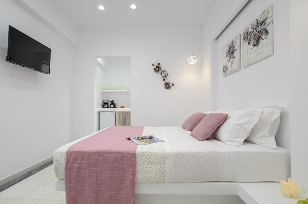 Telewizja i/lub zestaw kina domowego w obiekcie Jardin De Castillo , Naxos Town