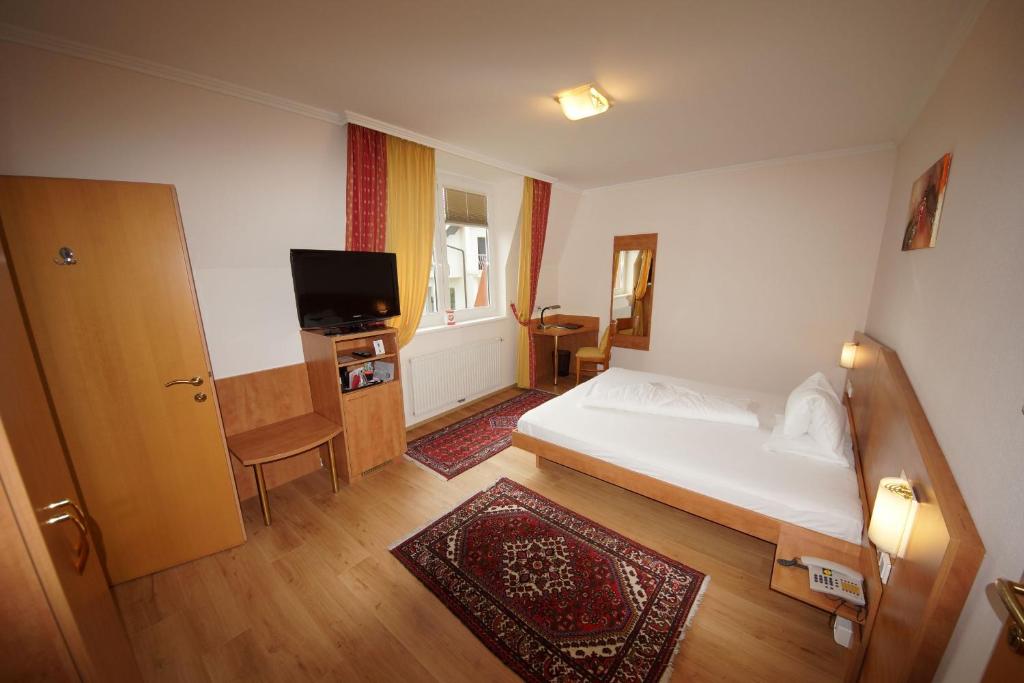 TV a/nebo společenská místnost v ubytování Der Marienhof Hotel Garni