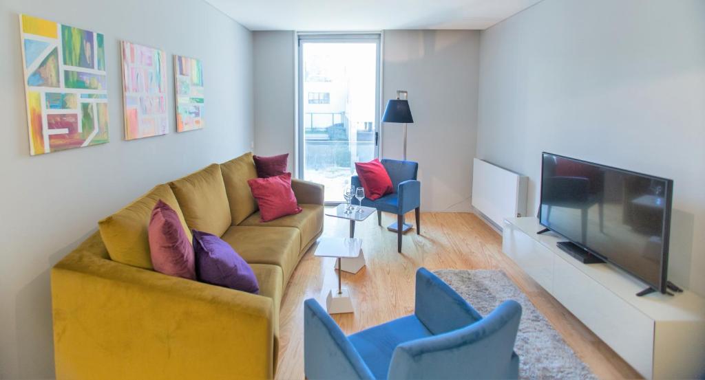 Posezení v ubytování Premium Style Apt by Porto City Hosts