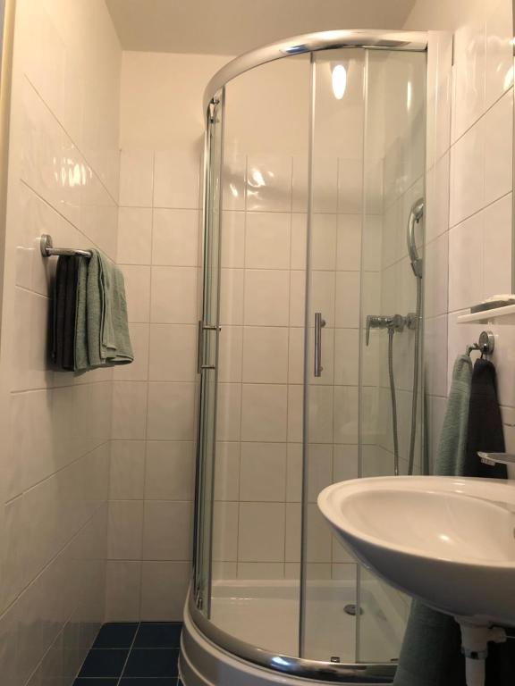 Koupelna v ubytování Malá Svatá Hora - penzion & restaurace