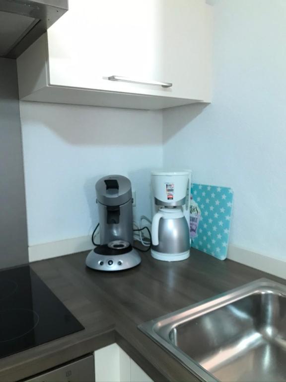 Kuchyň nebo kuchyňský kout v ubytování Ferienwohnung Petra