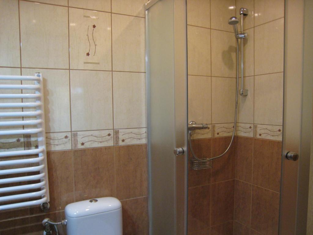 Kúpeľňa v ubytovaní Pokoje nad rzeką