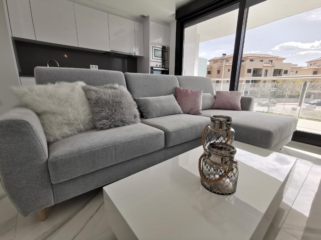 Posezení v ubytování Luxury apartment Maracuya Javea Port