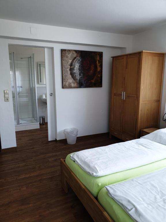 Postel nebo postele na pokoji v ubytování Pension Boitz