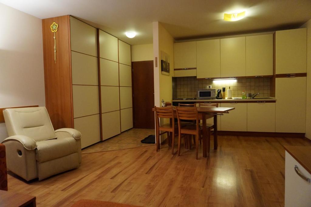 Kuchyň nebo kuchyňský kout v ubytování Apartmán KLAUDIA Tále