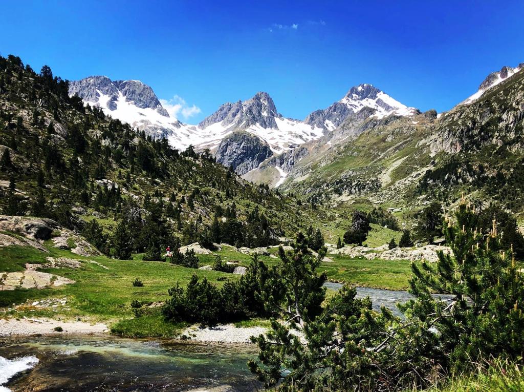 科特雷的住宿－Chalet à CAUTERETS - 6 personnes，享有山谷和河流的景色