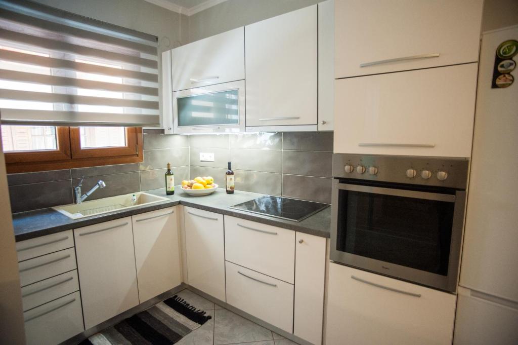 Kuchyň nebo kuchyňský kout v ubytování Monteduca Apartments