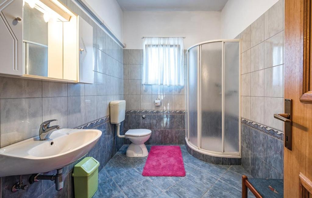 Koupelna v ubytování Apartment Tezak