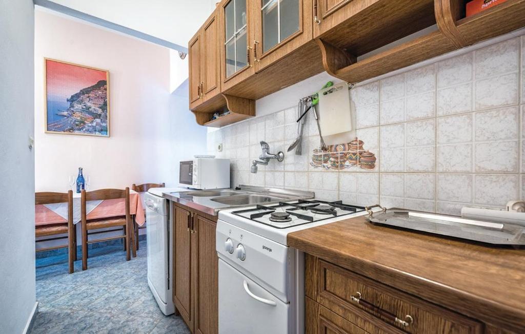 Kuchyň nebo kuchyňský kout v ubytování Apartment Tezak