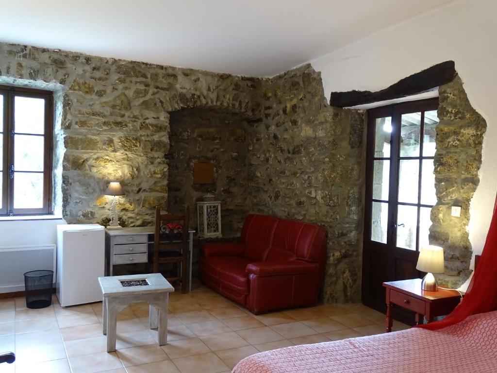 Posezení v ubytování Hôtel Mas de l'Espaïre