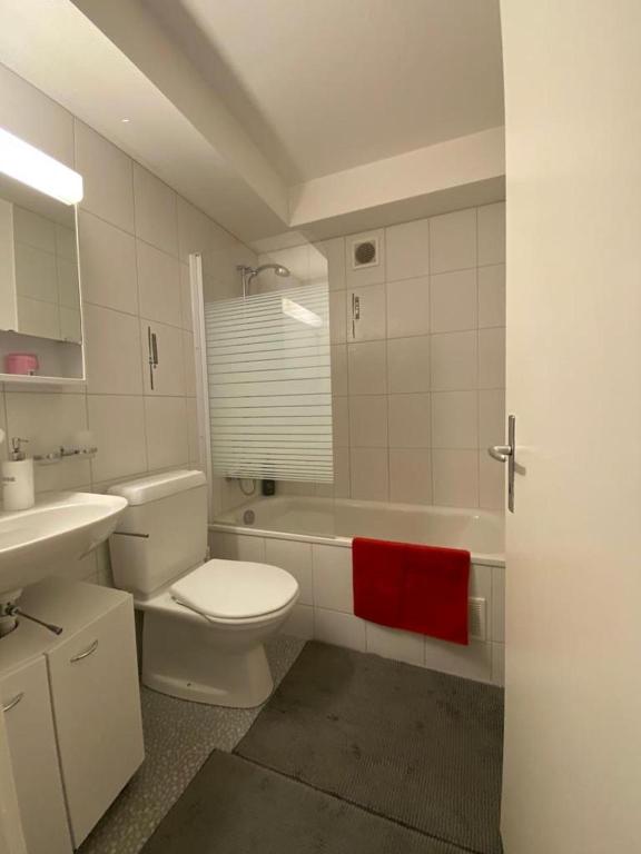 Koupelna v ubytování 3-Room Apartment for Business Travelers or Familie, Free WiFi & TV with 100 Countries, DAZN, Sky, Netflix & Disney