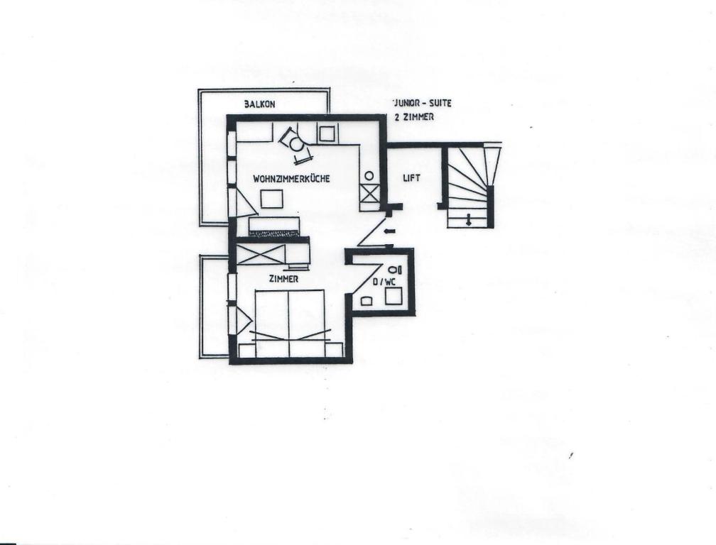 Půdorys ubytování Apartment Swiss Chalet