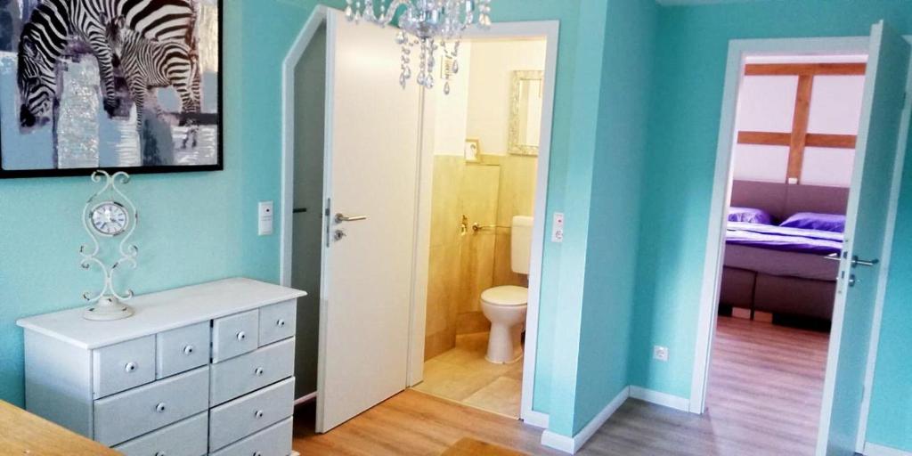 Koupelna v ubytování Privatzimmer Donna und Frido